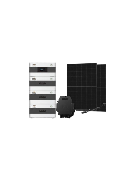 Kit solaire de balcon AUSTA 860WP avec batterie BK215 PLUS et Fixation pour rail carré