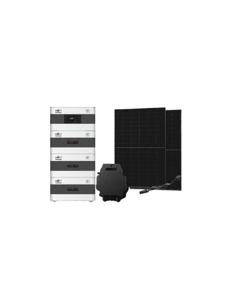 Austa 860Wp Kit solare balcone con batteria BK215 Plus e fissaggio per la ringhiera quadrata