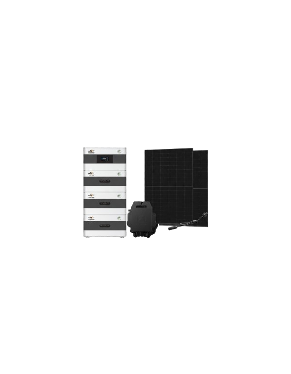 Kit solar de Austta 860WP com bateria BK215 Plus e Fixação de trilhos redondos