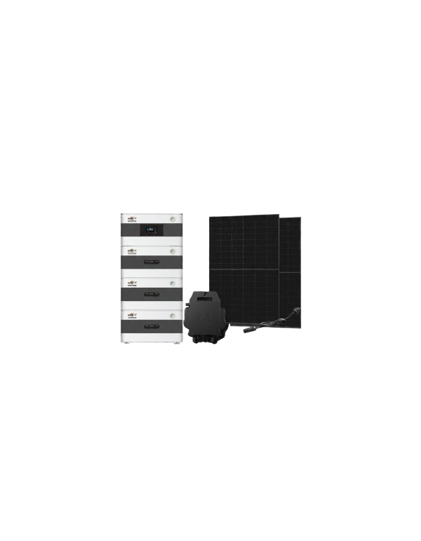 Austta 860WP Balkon Solar-Kit mit Batterie BK215 Plus und Runde Railing Fixation