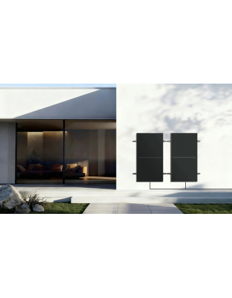 Kit solar de AUSTTA 860WP com microinverter Deye M80G4 e fixação para varanda quadrada