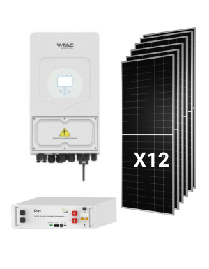 Hybrid Solar Kit Deye 6kw Einphasen mit 12 Panels Tongwei...