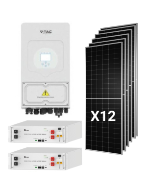 Kit Solar Híbrido Deye 6kW Monofásico con 12 Paneles...