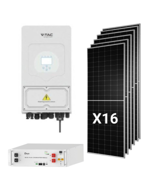 Kit Solar Híbrido Deye 8kW Monofásico con 16 Paneles...