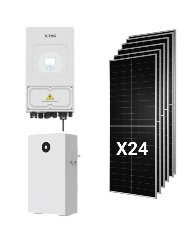 Kit solare ibrido Deye 12kw Monofase Con 24...