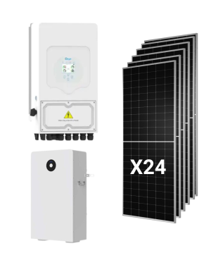 Kit solare ibrido Deye 12kw Monofase Con 24 pannelli Tongwei 630W e batteria Deye 16kwh