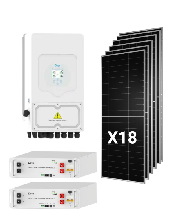 Kit solare ibrido Deye 10kw Monofase Con 18...
