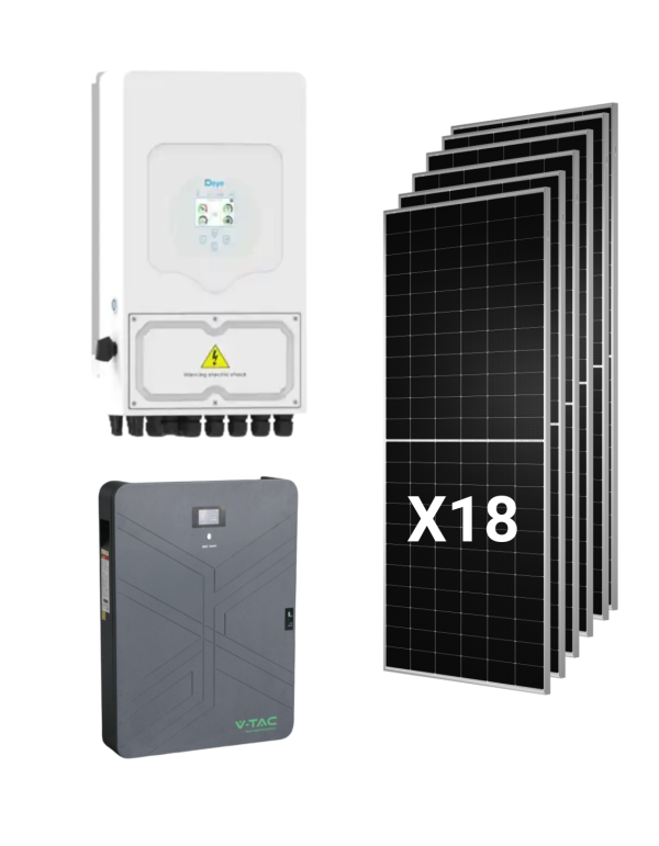 Kit Solar Híbrido Deye 10kW Monofásico con 18...